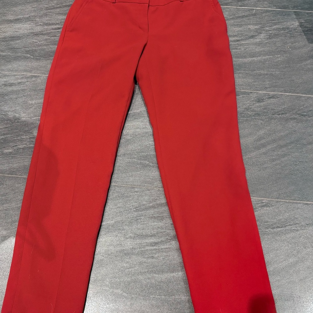 Banana Republic Red Straight Leg Pants